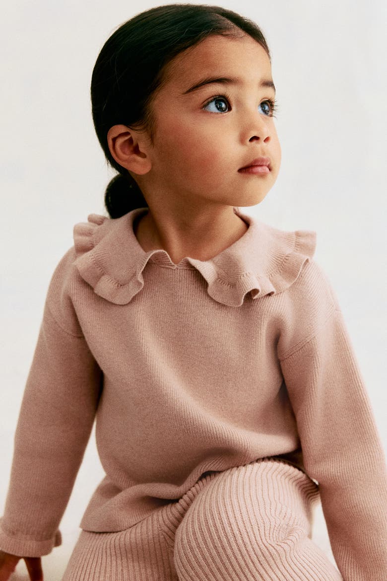 2-piece Rib-knit Cotton Set, Main, color, Light dusty pink