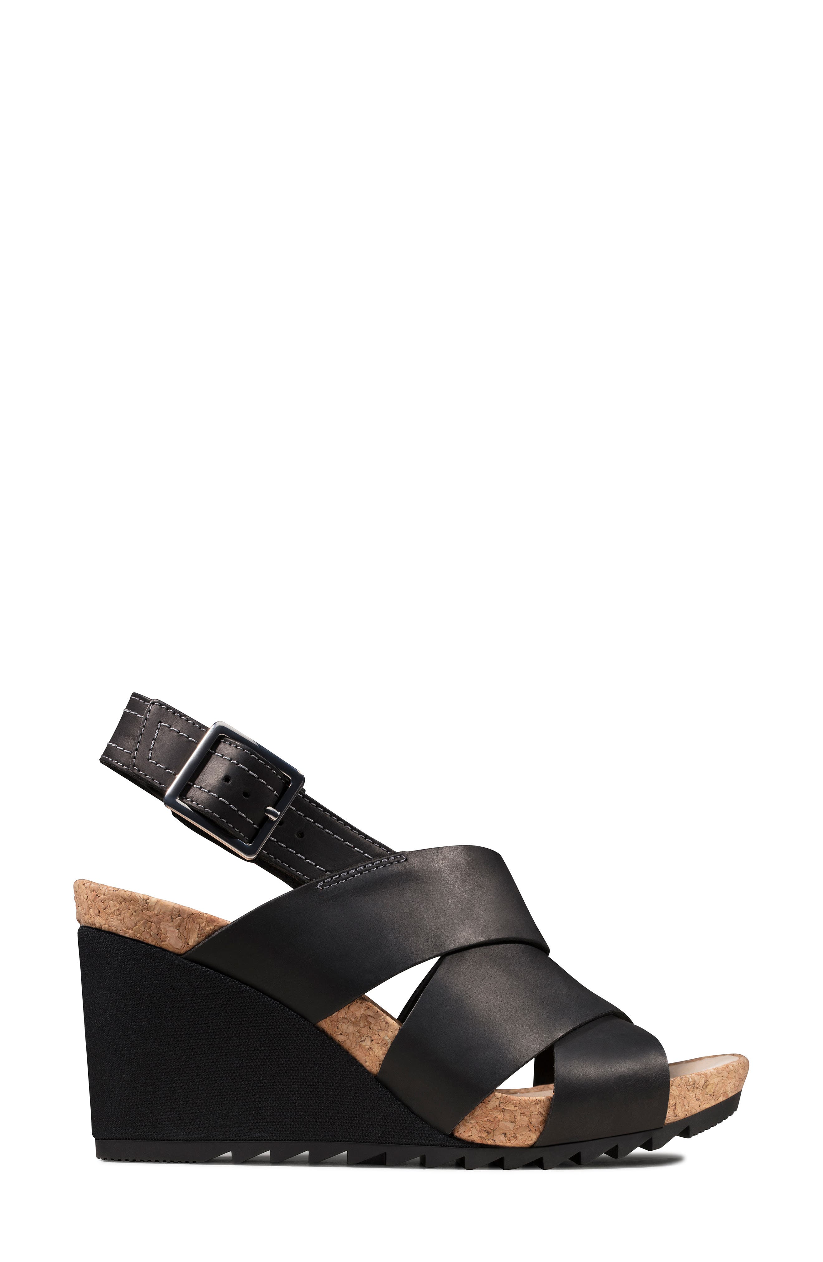 Clarks<sup>®</sup> Flex Platform Wedge Sandal, Alternate, color, 