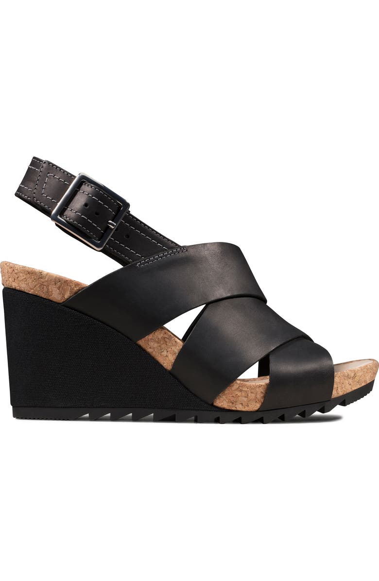 Clarks<sup>®</sup> Flex Platform Wedge Sandal, Alternate, color,