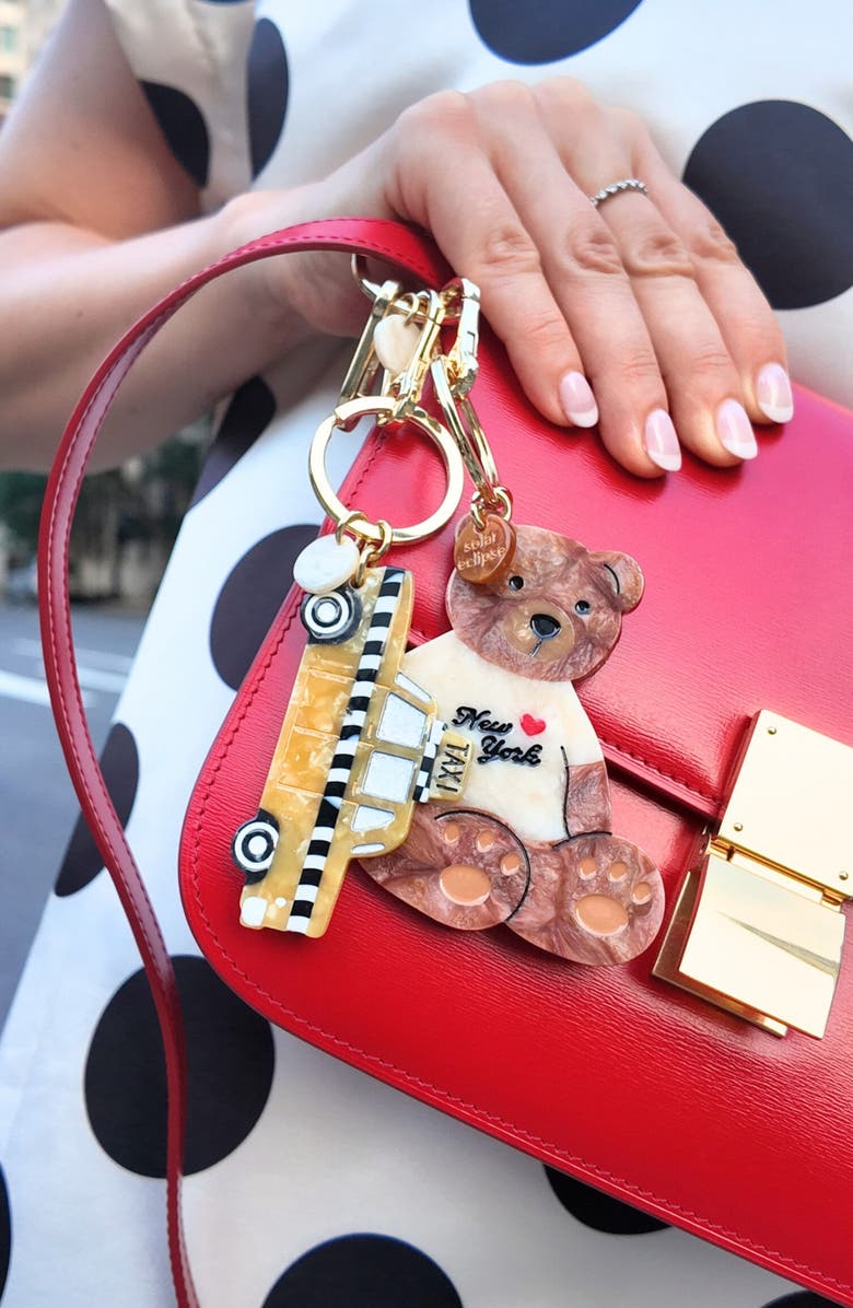 Solar Eclipse New York Teddy Bear Key Chain, Alternate, color, 