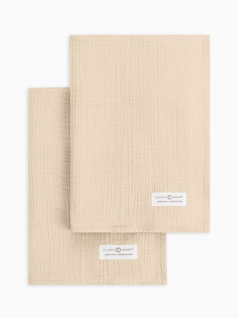 Organic 2-Pack Muslin Burp Cloths