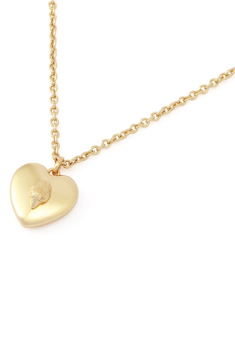 Kurt Geiger London Eagle Heart Pendant Necklace, Alternate, color, Gold/ Blue