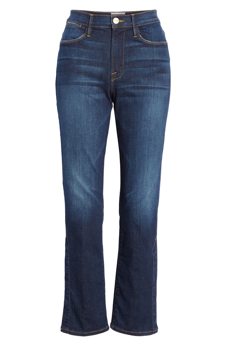 FRAME Le High Straight Snap Away Hem Jeans, Alternate, color, 