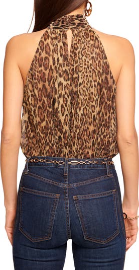 Lilla Metallic Leopard Print Top
