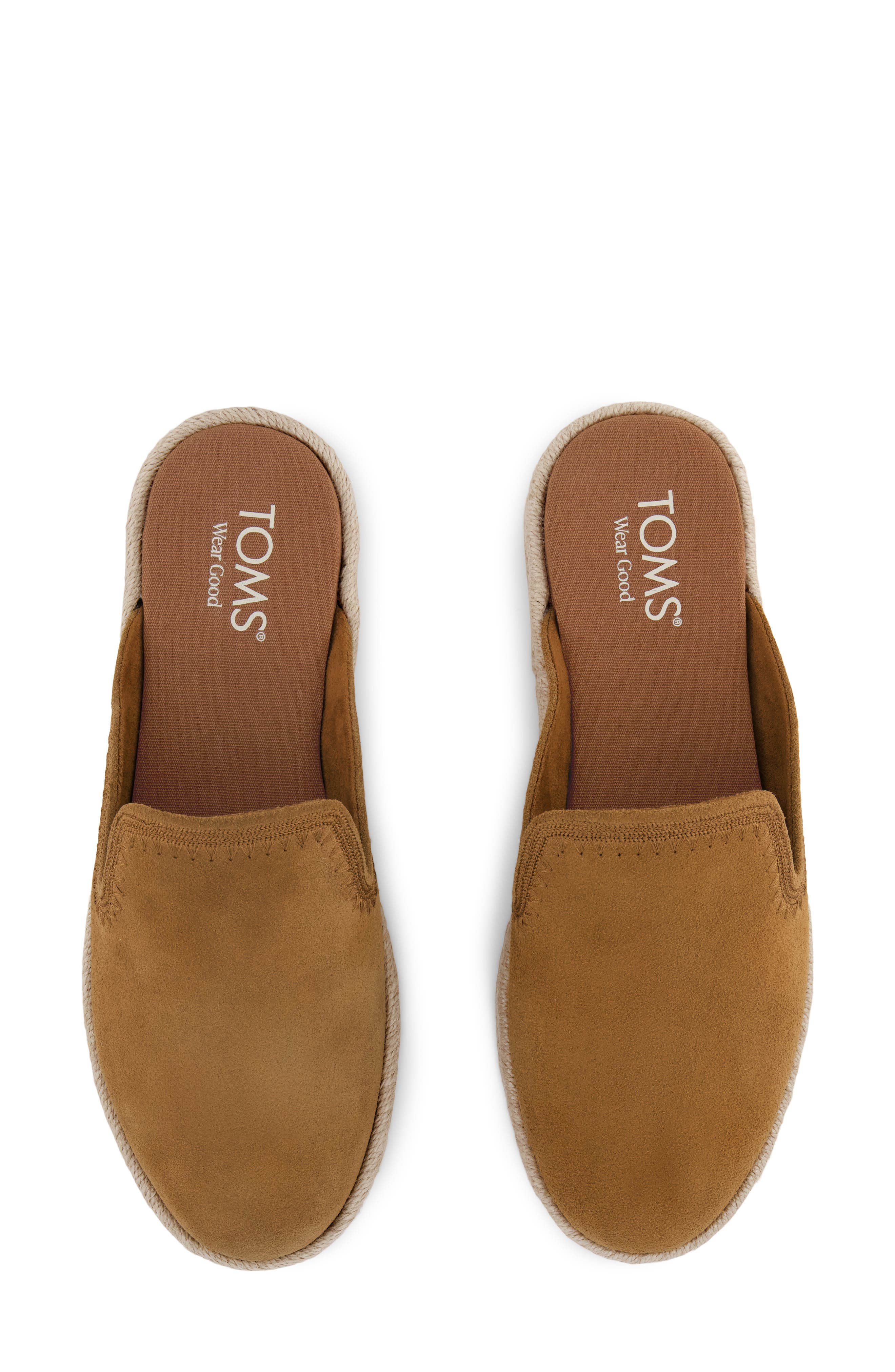 TOMS Santiago Espadrille Mule, Alternate, color, Medium Brown