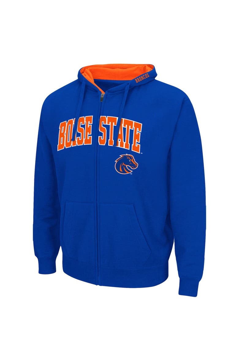 Men's Colosseum Royal Boise State Broncos Arch & Logo 3.0 Full-Zip Hoodie, Alternate, color, Royal
