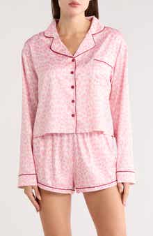 Honeydew Morning Dew Long Sleeve Satin Short Pajamas