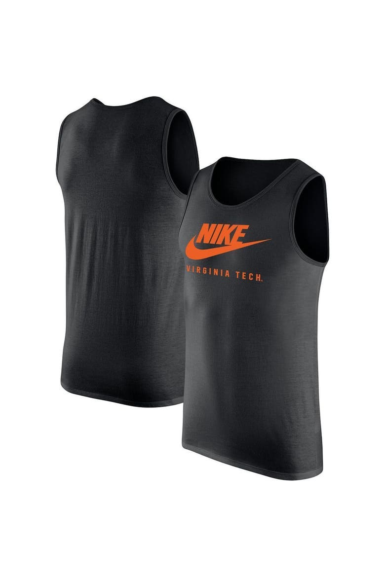 Men's Nike Black Virginia Tech Hokies Futura Performance Scoop Neck Tank Top, Main, color, Black