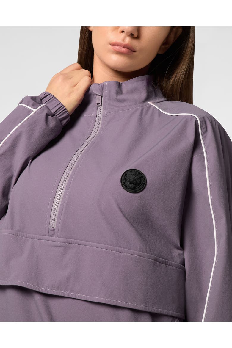Nylon Piping Anorak Ls Scratch Women, Alternate, color, Purple