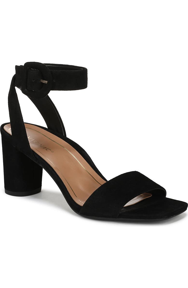 Vionic Zinfandel Sandal, Main, color, Black Suede