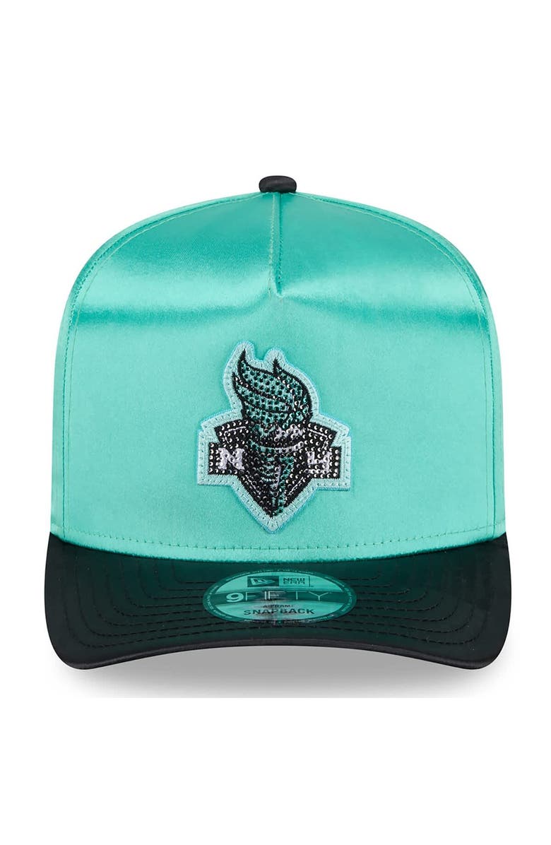New Era Unisex New Era Turquoise/Black New York Liberty 2026 WNBA Draft Satin A-Frame 9FORTY Adjustable Hat, Alternate, color, Turquoise