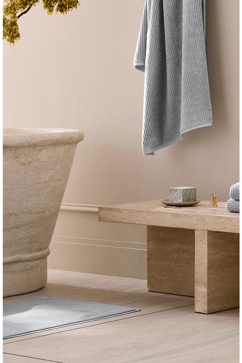 Ribbed Organic Cotton Bath Mat, Alternate, color, SHORE