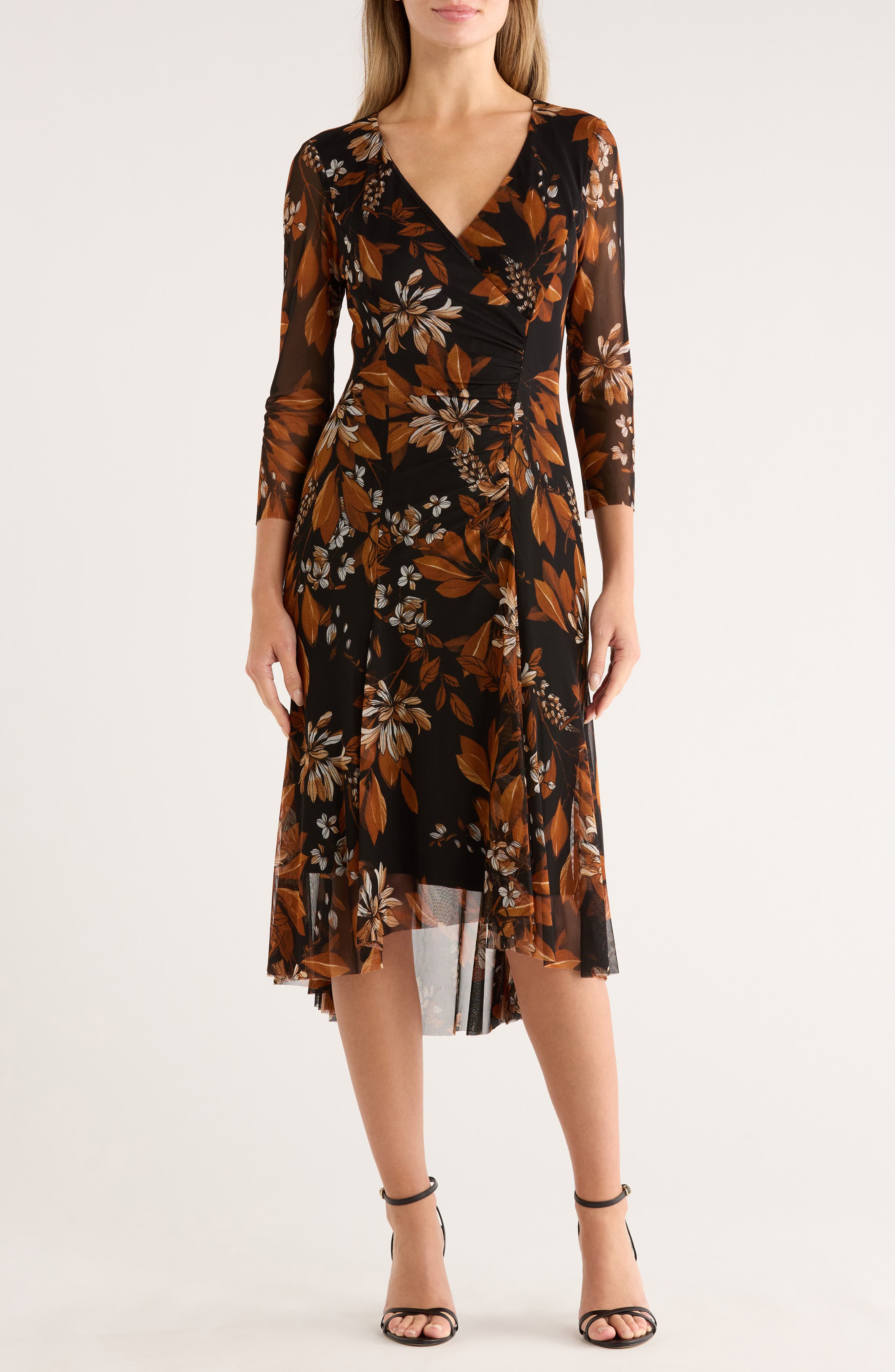 Mesh Wrap Style Dress