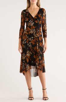 Mesh Wrap Style Dress