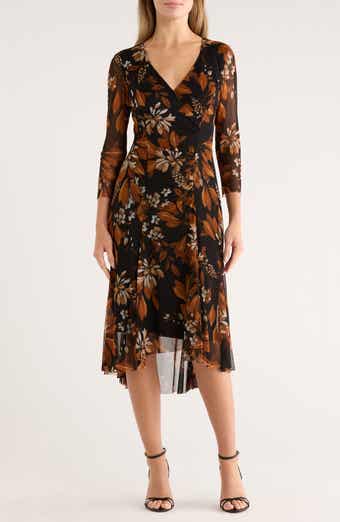 Mesh Wrap Style Dress