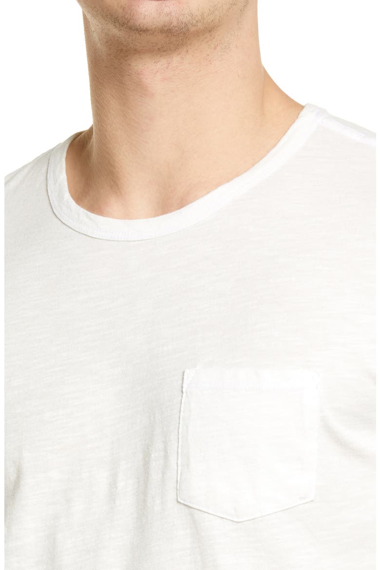Saddle Hem Pocket T-Shirt, Alternate, color, WHITE CORE