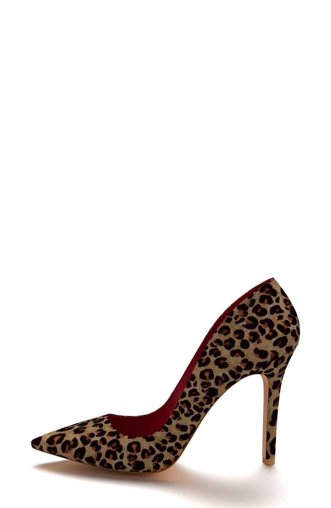 Shoes of Prey Genuine Calf Hair Pointy Toe Pump, Alternate, color, 