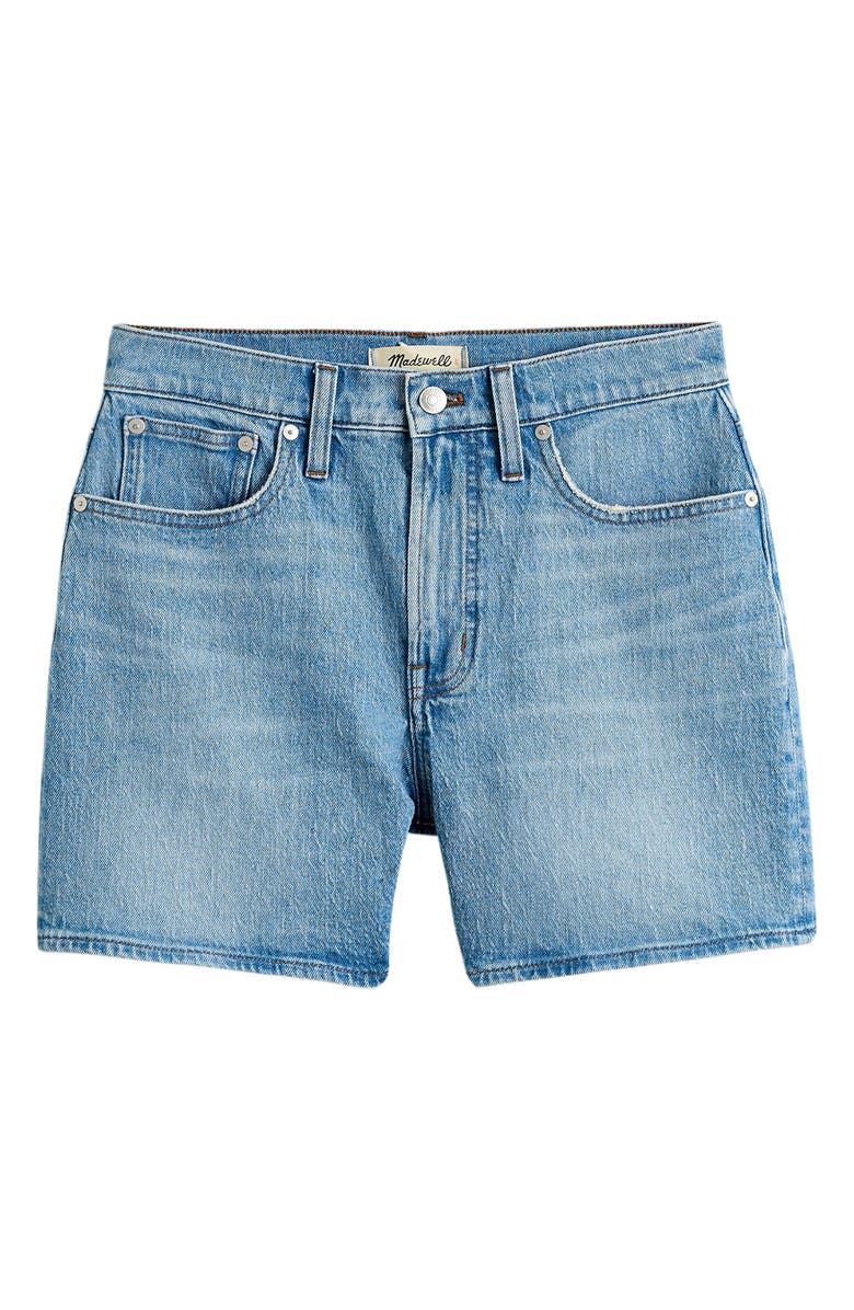 Madewell The Perfect Vintage High Waist Mid Length Denim Shorts, Alternate, color, 