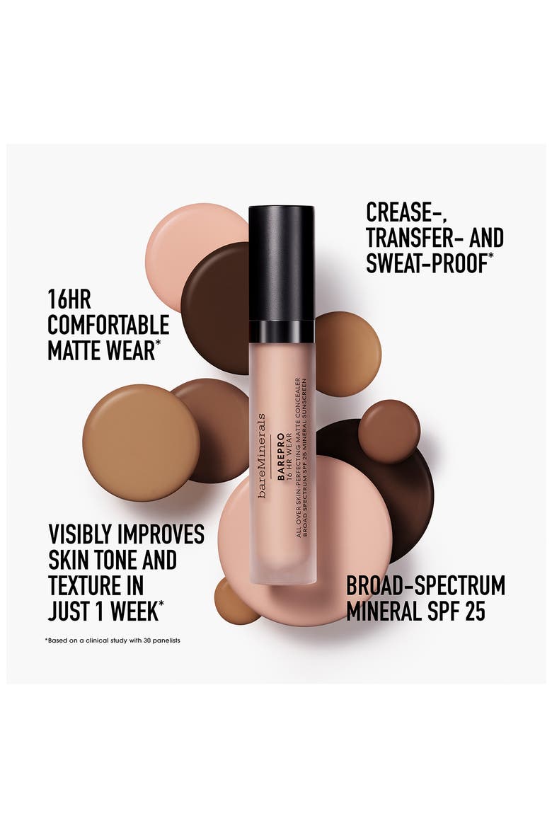 BAREPRO 16HR All Over Skin-Perfecting Matte Concealer Mineral SPF 25, Alternate, color, MEDIUM DEEP 450N