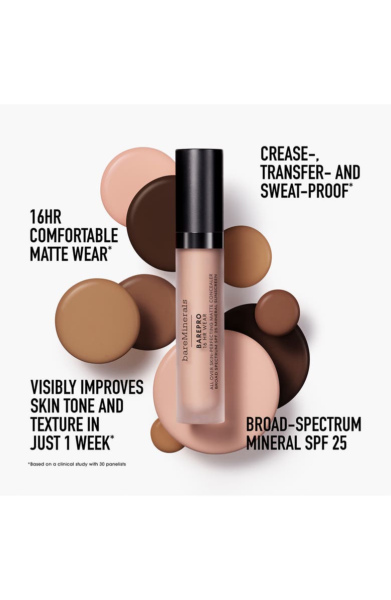 bareMinerals<sup>®</sup> BAREPRO 16HR All Over Skin-Perfecting Matte Concealer Mineral SPF 25, Alternate, color, Medium 350 Neutral