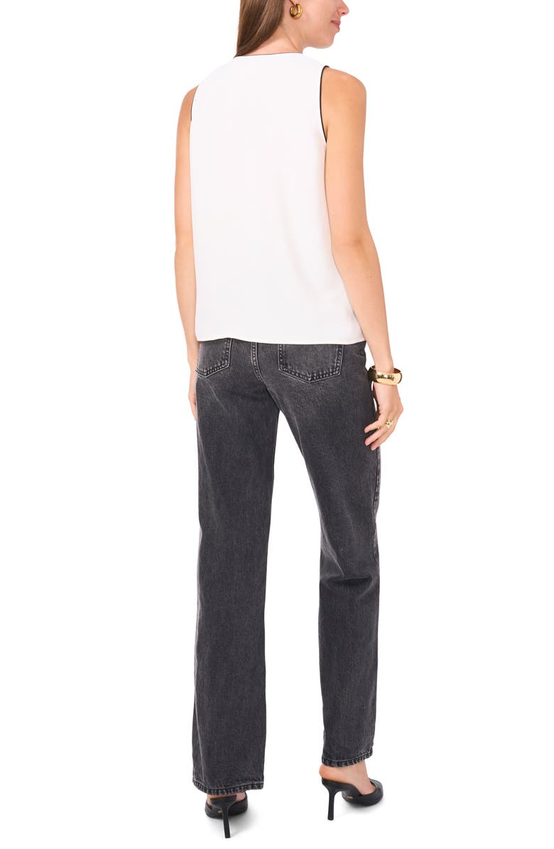 Pantalon Crêpe Slim Vince Camuto - Couleur Rouge Chaud - Taille S - Femme