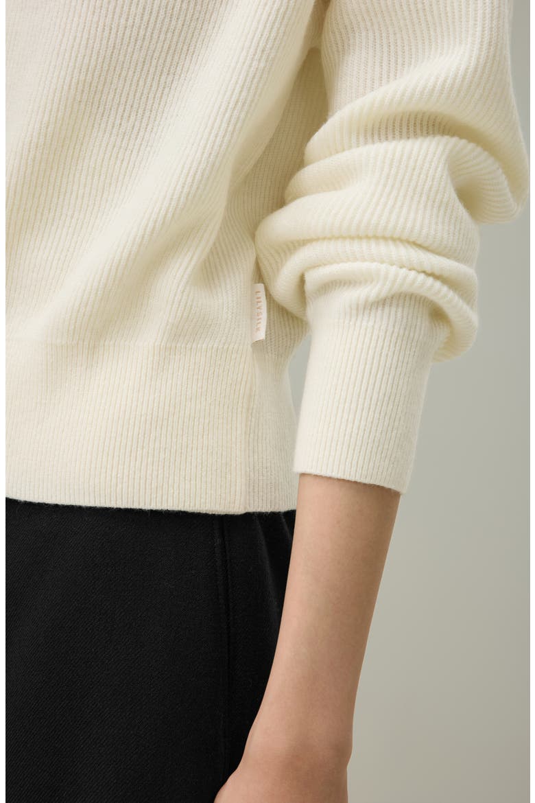 Women's Machine-Washable Wool Wrap Sweater, Alternate, color, Lily White