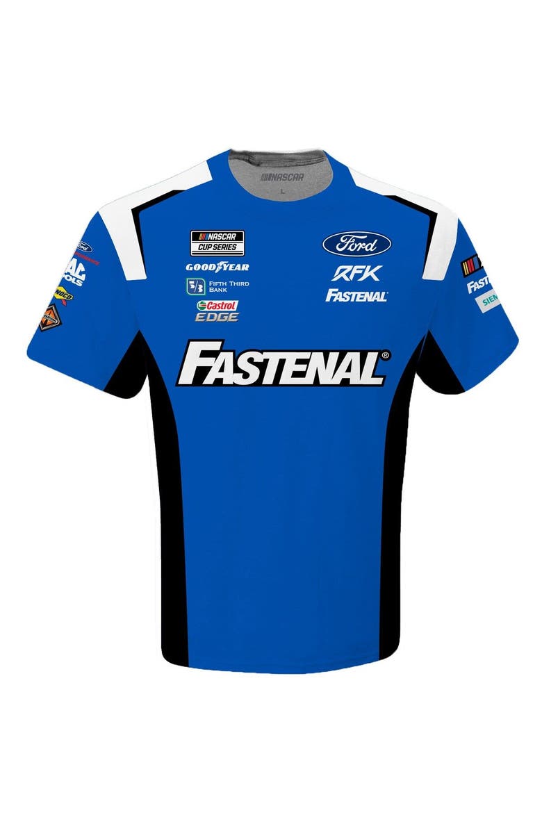 RFK Racing Men's RFK Racing Blue Chris Buescher Fastenal Sublimated Uniform T-Shirt, Alternate, color, 