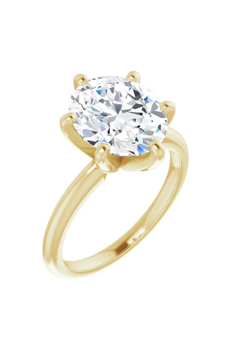 Bliss Diamond 3 Ct Oval Moissanite Solitaire Engagement Ring 14k Gold, Alternate, color, 14K Yellow Gold