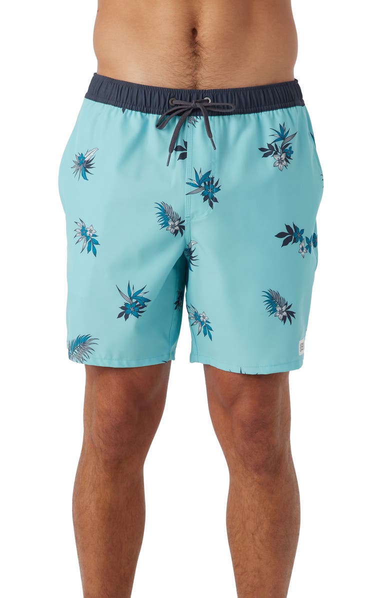 O'Neill Hermosa Swim Trunks, Main, color, Aqua Haze
