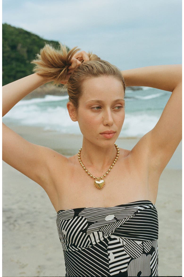 Rosie Necklace, Alternate, color, Gold