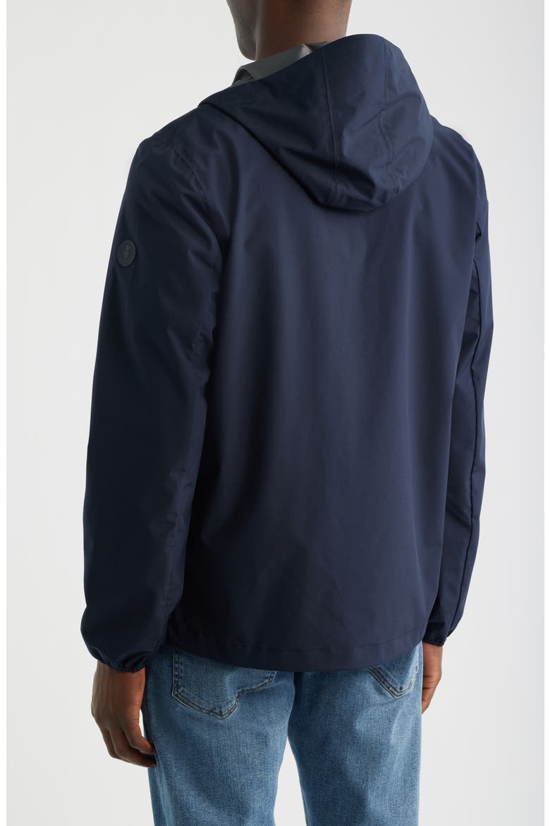 Drop Hooded Rain Jacket, Alternate, color, BLUE BLACK