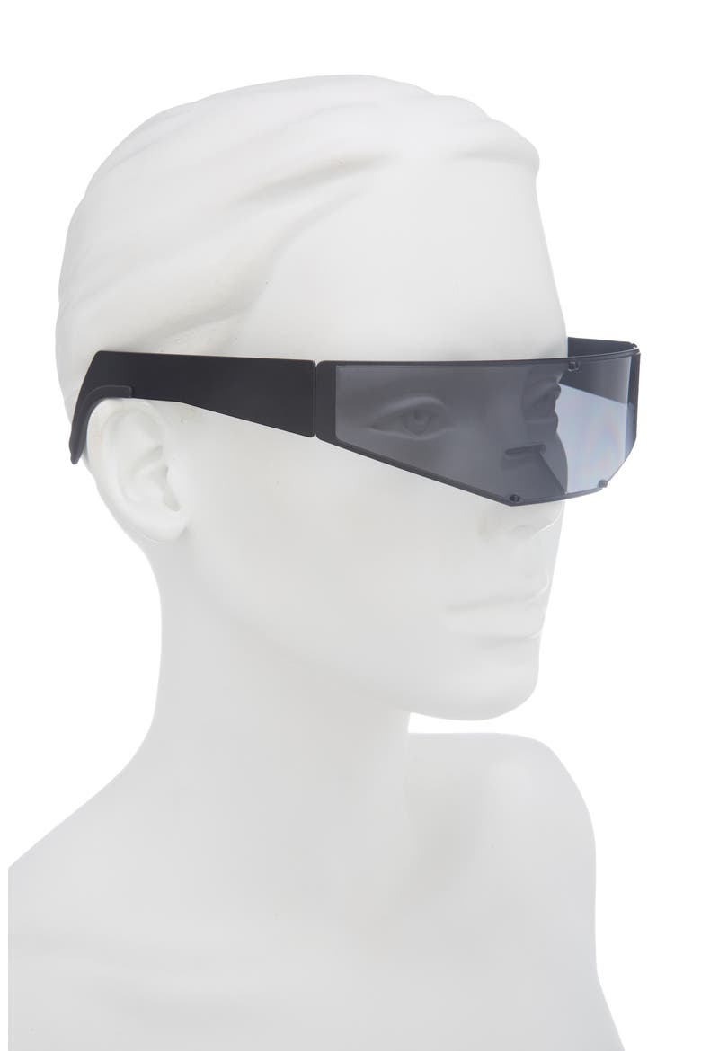 Cyclops Shield Sunglasses, Alternate, color, BLACK TEMPLES/ BLACK LENS