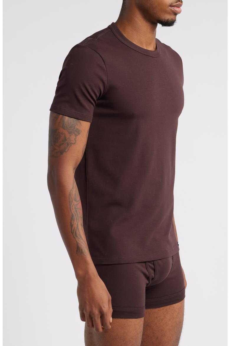 Cotton Jersey Crewneck T-Shirt, Alternate, color, VIOLA MEDIO UNITO