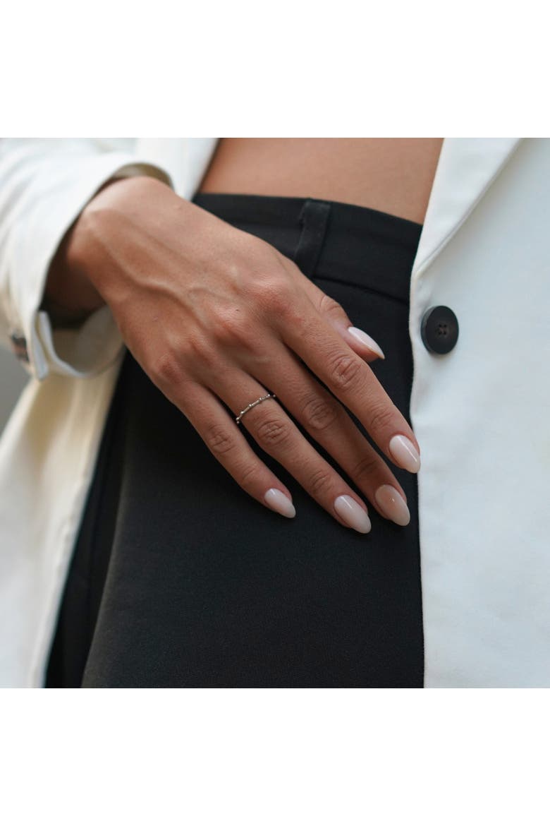 Skinny Layering Adjustable Ring Set, Alternate, color, Silver