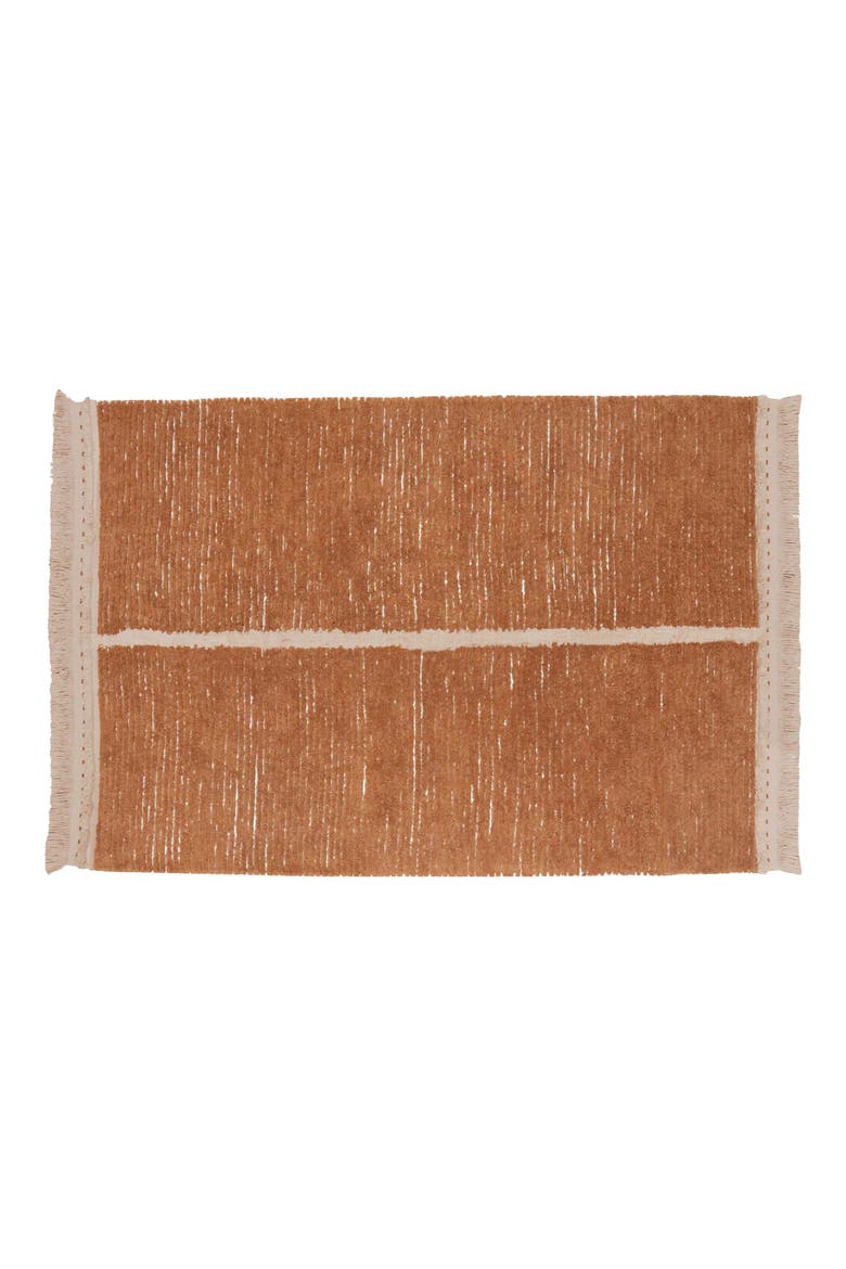 Reversible Washable Recycled Cotton Blend Rug, Main, color, TOFFEE NATURAL LINEN