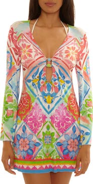 Becca Mijas Long Sleeve Knit Cover-Up Tunic