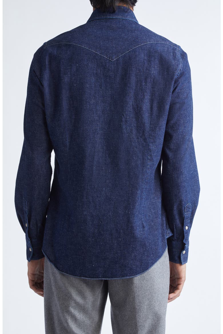 Denim Western Shirt, Alternate, color, 11 NAVY BLUE