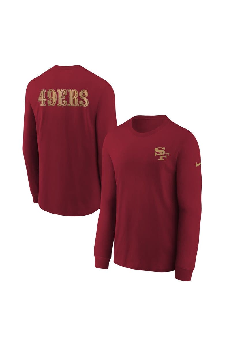 Nike Youth Nike Scarlet San Francisco 49ers 2025 Rivalries Collection Long Sleeve T-Shirt, Main, color, Scarlet