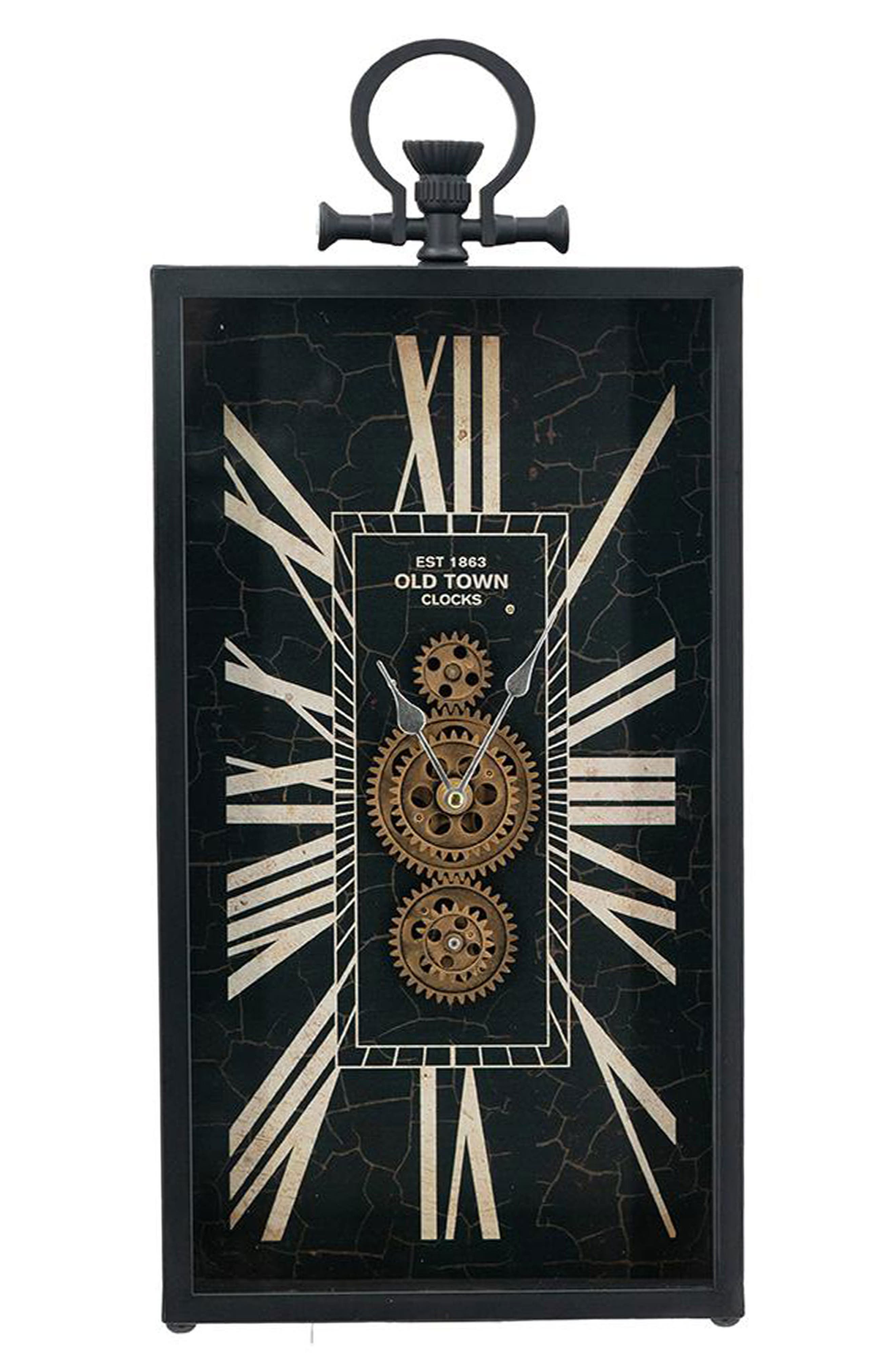 A & B Home Decorative Vertical Gear Table Clock