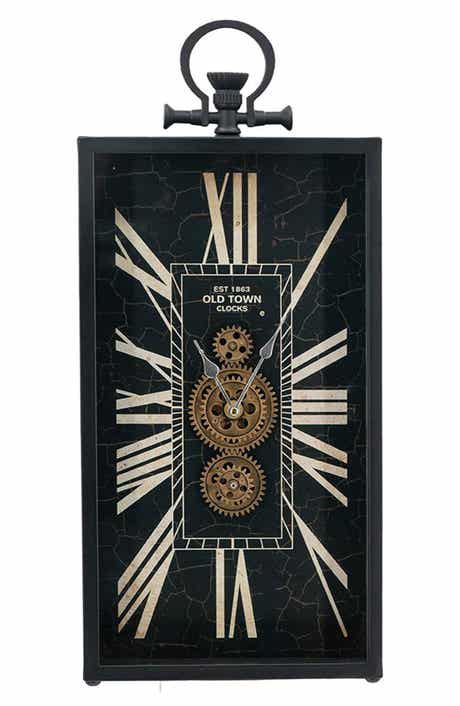 A & B Home Decorative Vertical Gear Table Clock
