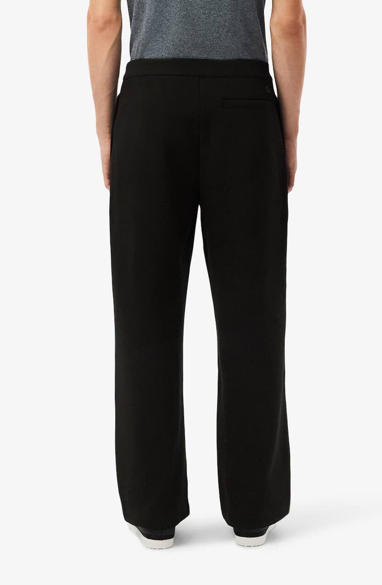 Lacoste Loose Fit Pleated Piqué Pants, Alternate, color, 031 Black
