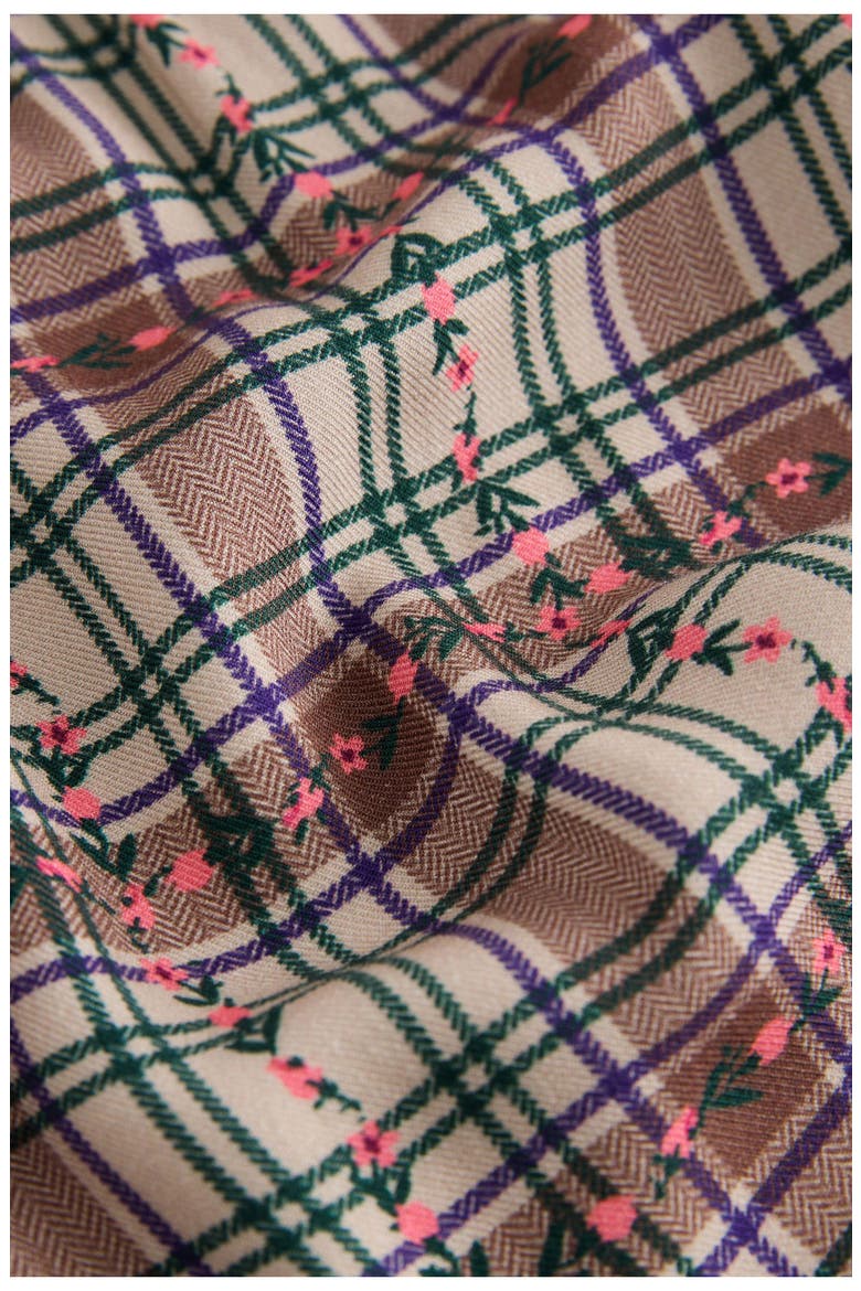 Kids' Check Skater Dress, Alternate, color, BROWN
