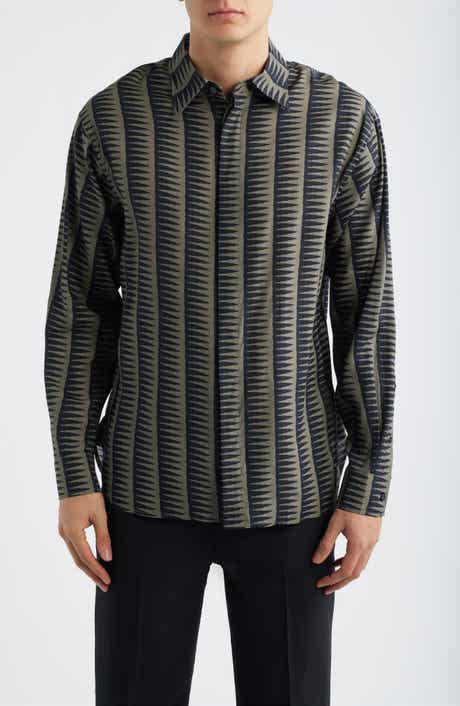 Gro Print Long Sleeve Button-Up Shirt