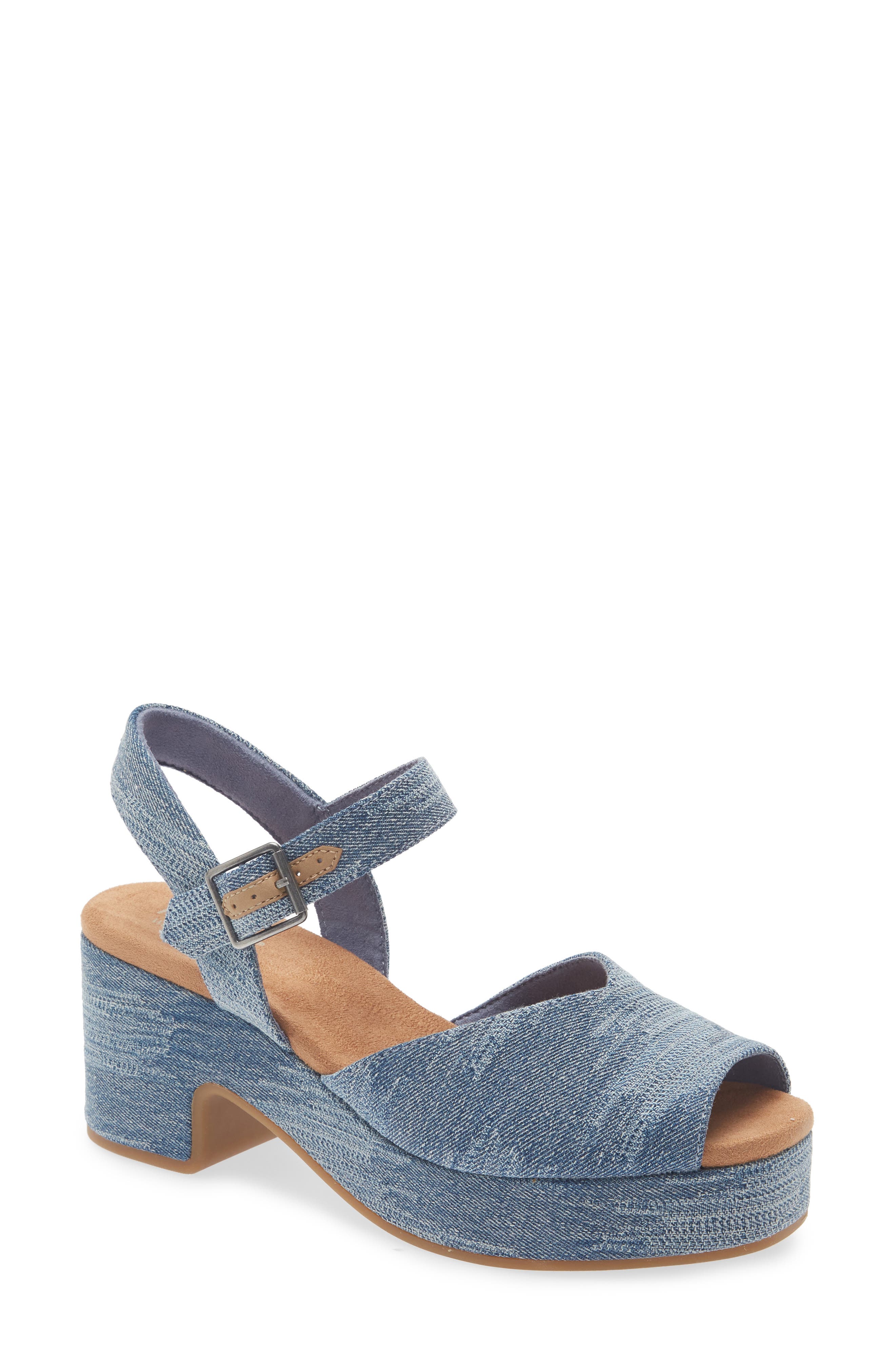 TOMS Denim Platform Sandal