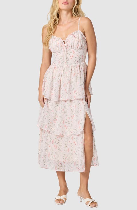 Bustier Ruffled Tiered Sundress