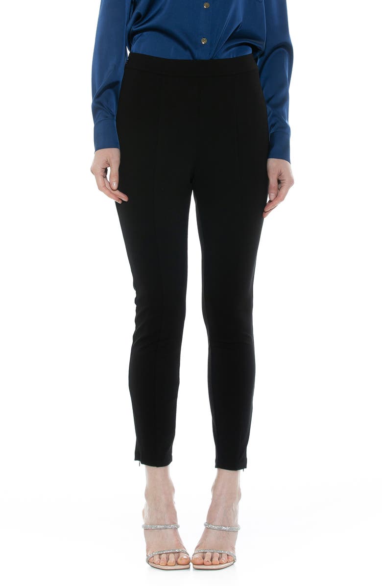 Alexia Admor Fiona Fitted Ponté Skinny Pants, Alternate, color, Black
