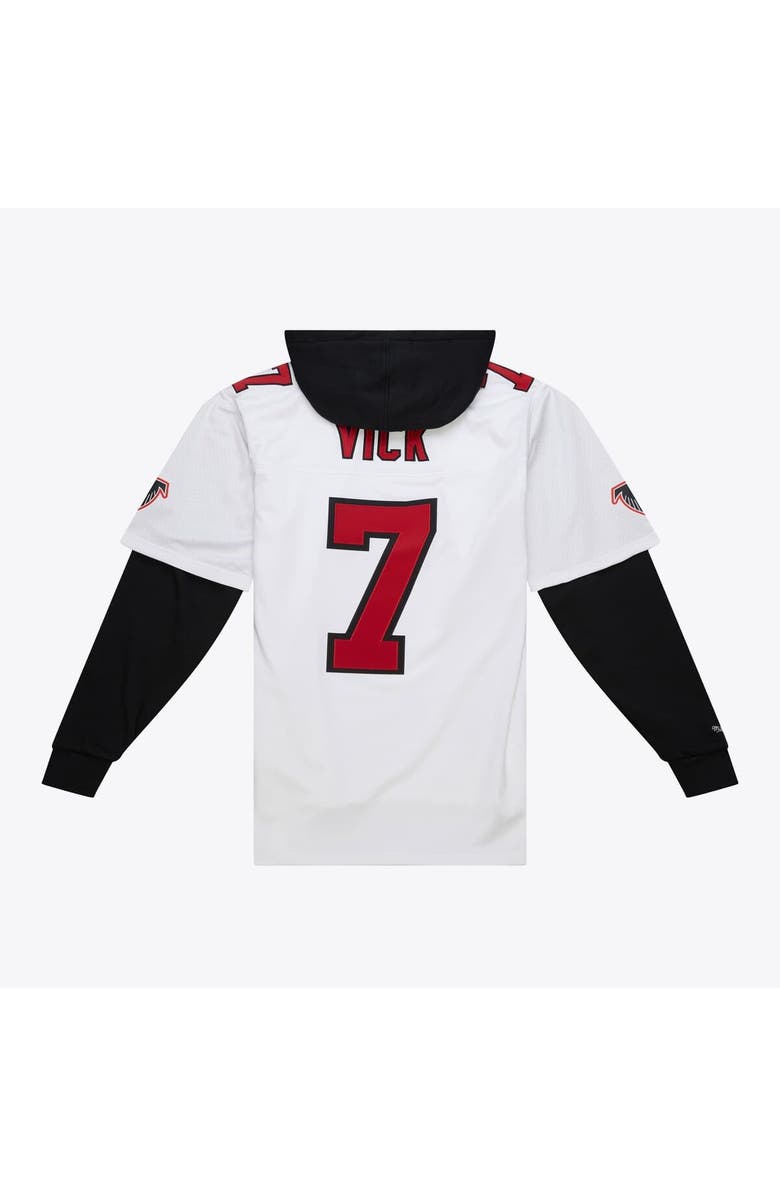 Mitchell & Ness Men's Mitchell & Ness Michael Vick White Atlanta Falcons Player Name & Number Hoodie Legacy Jersey, Alternate, color, 