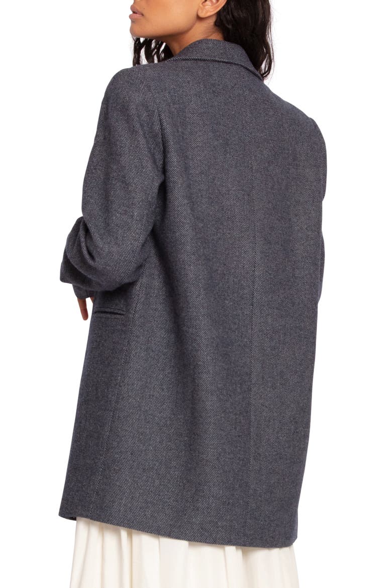 Kenzo Double Breasted Blazer, Alternate, color, BLACK