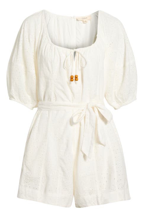 Tie Waist Cover-Up Romper