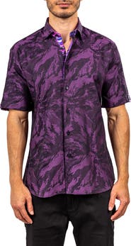 Maceoo Galileo Ascension 0081 Contemporary Fit Short Sleeve Button-Up Shirt